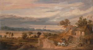 Landscape with Cottages by James Ward Oil Painting