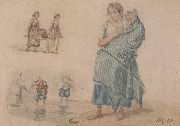 Scottish Peasant Women by James Ward - Hand-Painted Oil Painting Reproduction
