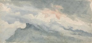 Study of a Hill Top and Sky by James Ward Oil Painting