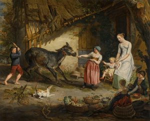 The Obstinate Donkey by James Ward Oil Painting