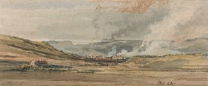 View near Swansea, South Wales by James Ward Oil Painting