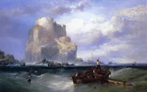 A Mediterranean Port painting by James Webb