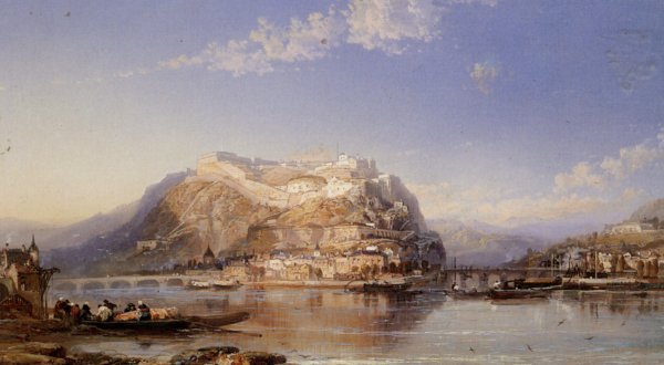 Main Product Photo of Chateau Namur Belgium Painting by James Webb