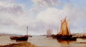 Near Cowes, Isle Of Wight Oil painting by James Webb