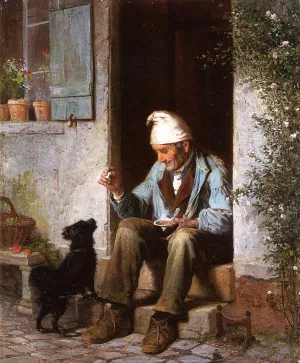 The Little Beggar by James Wells Champney Oil Painting