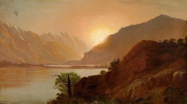 Twin Lakes, Leadville, Colorado, Looking West  by James William Pattison - Hand-Painted Oil Painting Reproduction