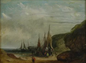 Boats on Shore painting by James Wilson Carmichael