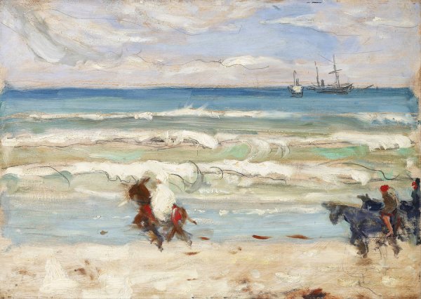 Main Product Photo of Beach Scene, Tangier  Painting by James Wilson Morrice