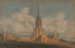 Projected Design for Fonthill Abbey, Wiltshire by James Wyatt Oil Painting
