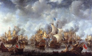 The Battle of Terheide by Jan Abrahamsz Beerstraaten Oil Painting