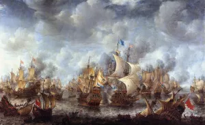 The Battle of Terheide Oil painting by Jan Abrahamsz Beerstraaten