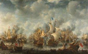 The Battle of Terheide by Jan Abrahamsz Beerstraaten Oil Painting
