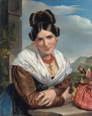 Girl Resting by Jan Adam Kruseman Oil Painting