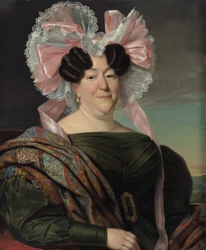 Portrait of a Lady by Jan Adam Kruseman Oil Painting