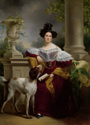 Portrait of Alida Christina Assink by Jan Adam Kruseman Oil Painting