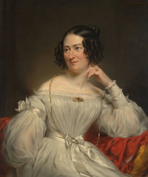 Portret van Abrahamina Henriette Wurfbain by Jan Adam Kruseman Oil Painting