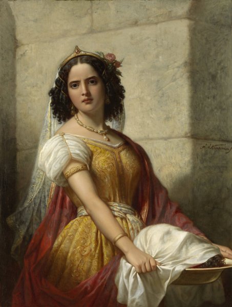 Main Product Photo of Salome met het hoofd van Johannes de Doper  Painting by Jan Adam Kruseman