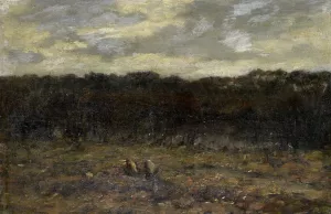 Vennetje op de heide by Jan Adam Zandleven Oil Painting