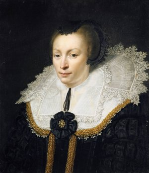 Half-Length Portrait of a Lady by Jan Anthonisz Van Ravesteyn Oil Painting