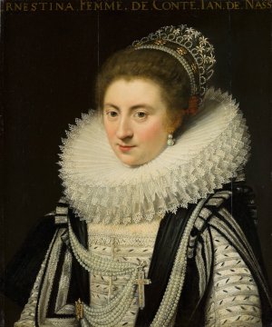Portrait of Ernestine Yolande by Jan Anthonisz Van Ravesteyn Oil Painting