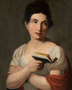 Portrait of Maria Anna Filipina Malinska nee Pechwell by Jan Antoni Blank Oil Painting