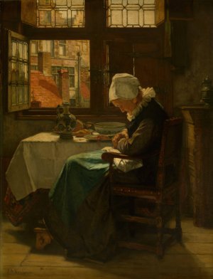 Afternoon Nap by Jan Antoon Neuhuys Oil Painting