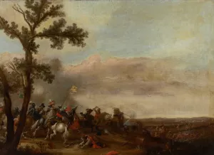 Battle Scene by Jan Asselijn Oil Painting