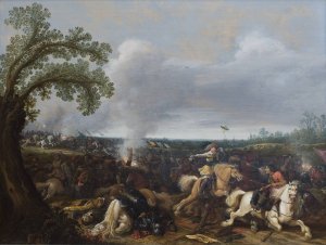 King Gustav II Adolf of Sweden at the Battle by Lutzen November 16th, 1632 by Jan Asselijn Oil Painting