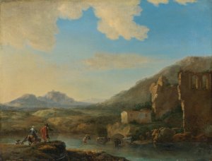 Mountainous Landscape by Jan Asselijn Oil Painting