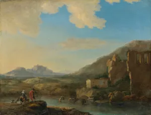 Mountainous Landscape by Jan Asselijn Oil Painting