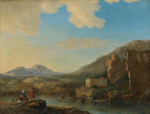 Main Product Photo of Mountainous Landscape Painting by Jan Asselijn