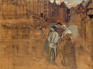 Archery Feast in Antwerp in the 16th Century Oil painting by Jan August Hendrik Leys