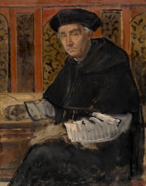 Portrait of a Cleric by Jan August Hendrik Leys Oil Painting