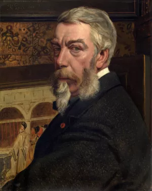 Self Portrait Oil painting by Jan August Hendrik Leys