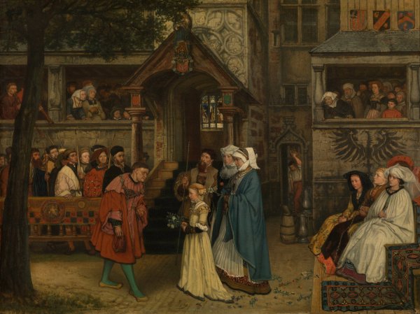 The Guild of the Archers Welcomes Margaret of Austria  by Jan August Hendrik Leys - Hand-Painted Oil Painting Reproduction