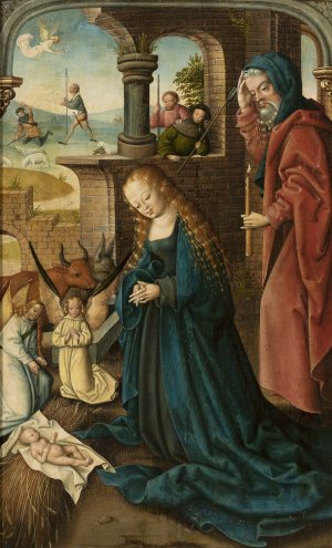 Adoration of the Child by Jan Baegert Oil Painting