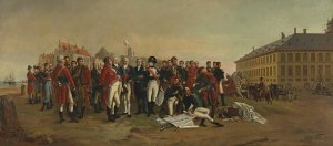 Napoleon Giving The Plans For Docks In Antwerp by Jan Baptist Huysmans Oil Painting