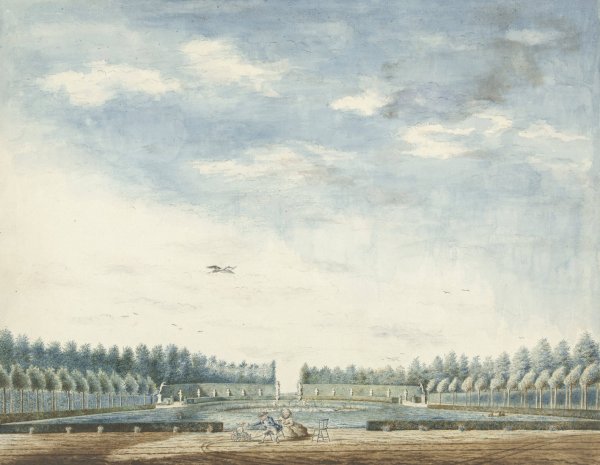 Main Product Photo of De tuin van het huis Offem, bij Noordwijk  Painting by Jan Baptist Van Eeckhout