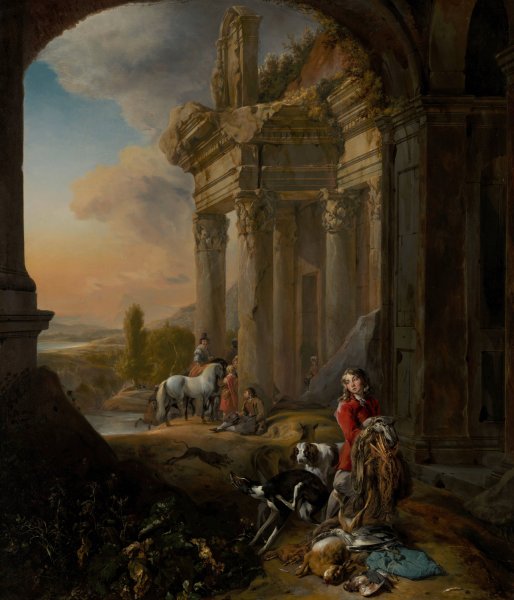 Main Product Photo of After the Hunt  Painting by Jan Baptist Weenix