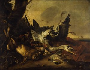 Etalage de gibier mort by Jan Baptist Weenix Oil Painting