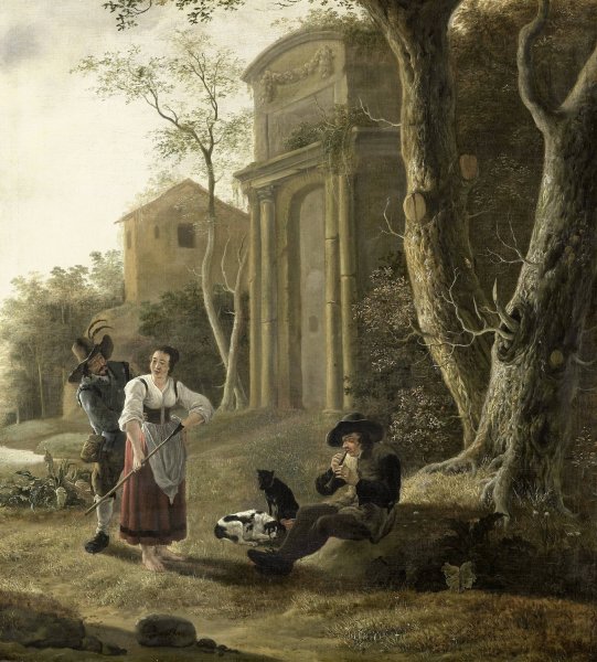 Main Product Photo of The Piper  Painting by Jan Baptist Wolfaerts
