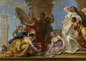 Achilles among the Daughters of Lycomedes by Jan Boeckhorst Oil Painting