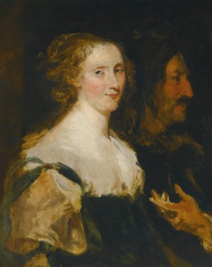 Double portrait of a man and woman by Jan Boeckhorst Oil Painting