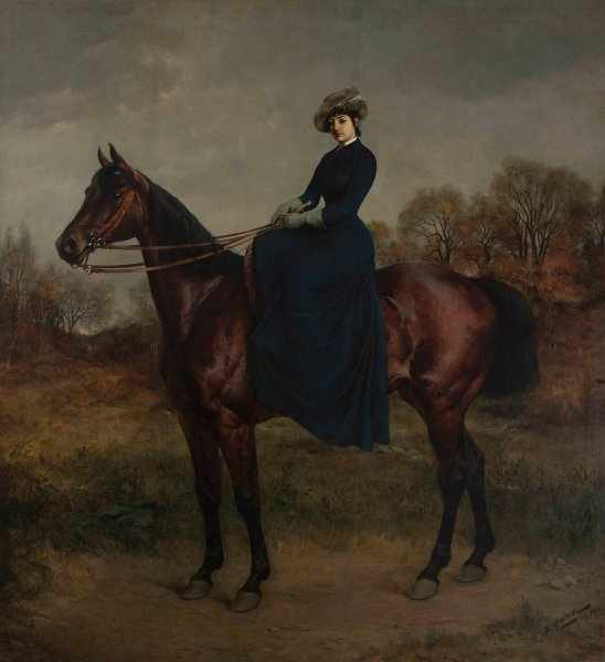 Amazon woman  by Jan Bogumil Rosen - Hand-Painted Oil Painting Reproduction