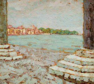 View from Piazzetta in Venice by Jan Bohuszewicz Oil Painting