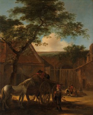 Farmyard by Jan Both Oil Painting