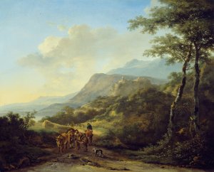 Italian Landscape with Travelers Oil painting by Jan Both