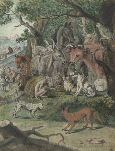 Dobbelende dieren  by Jan Brandes - Hand-Painted Oil Painting Reproduction