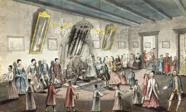 Hollands bruidsfeest te Batavia  by Jan Brandes - Hand-Painted Oil Painting Reproduction