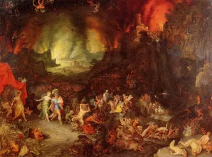 Aenaes and the Sybil in Hades by Jan Bruegel The Elder - Oil Painting Reproduction